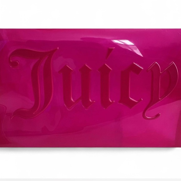 Juicy Couture Hot Pink Jelly Cosmetic Bag NWT w/ Travel Bottle - Picture 5 of 7